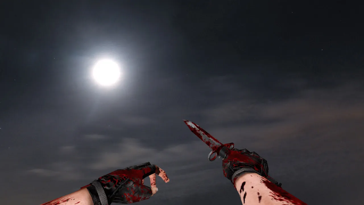 Скачать Модель ножа «Bloody M9 Touch Redux» v_ для CS 1.6: p_ и w_ модели, звуки, анимация осмотра - Скриншот