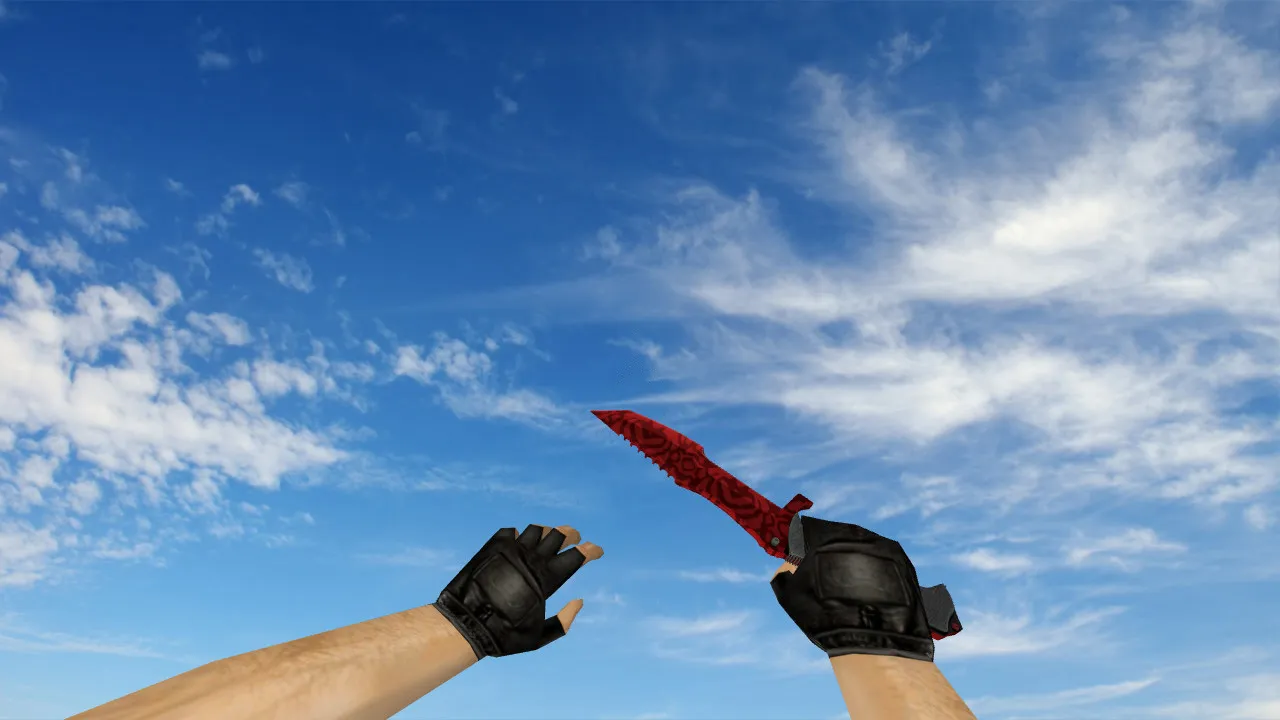 Скачать Модель ножа «Охотничий нож Knife «Убийство» v2» v_ p_ w_ для CS 1.6: звук, анимация осмотра, текстуры - Скриншот