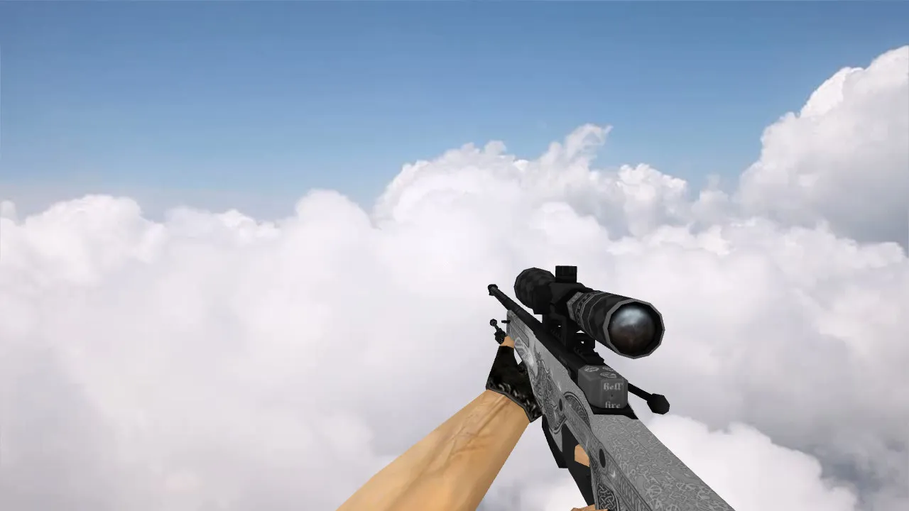 Скачать Модель AWP Silver Dragon Lore для CS 1.6 – Уникальный скин - Скриншот