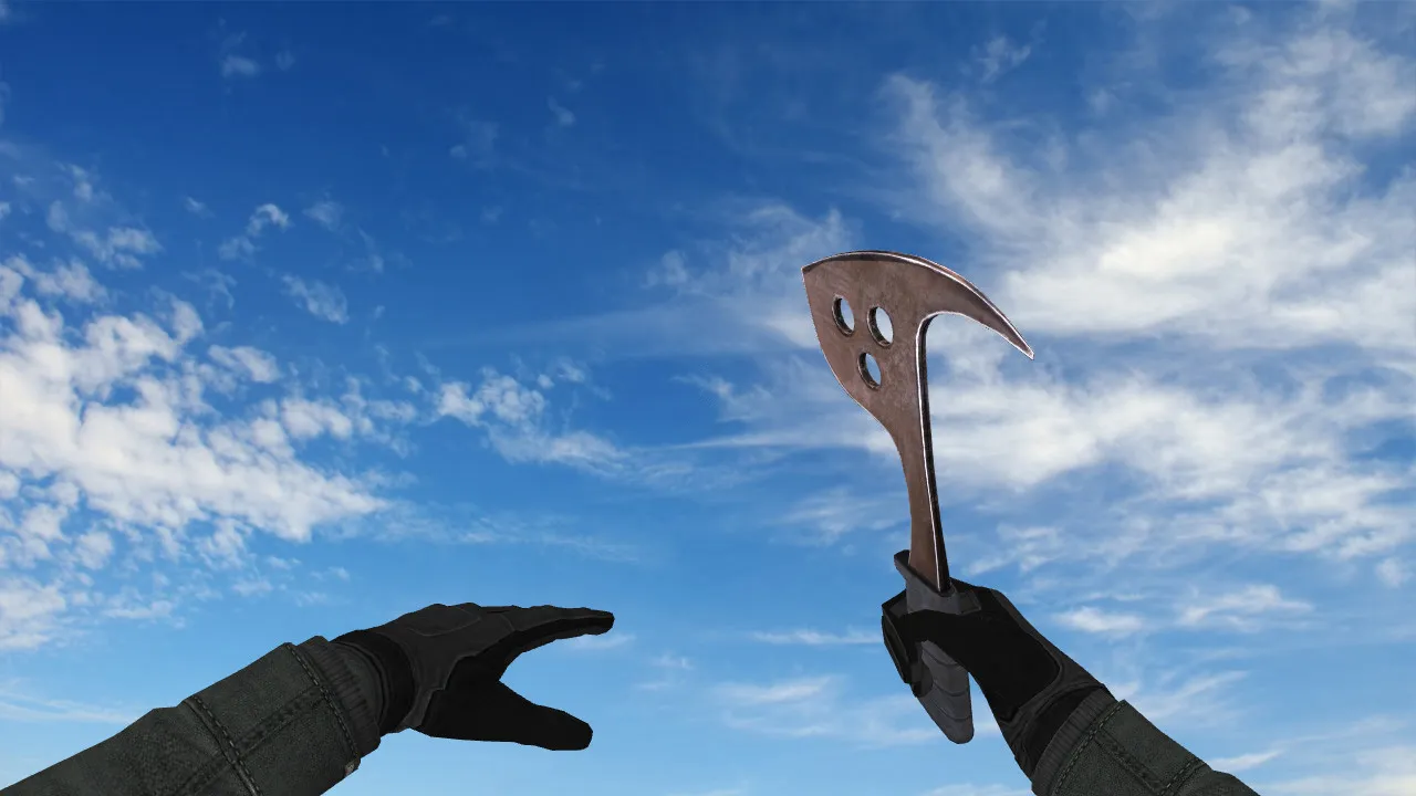 Скачать Модель ножа «Sudden Attack Axe» v нож для CS 1.6: v_ p_ w_ модели, звук, анимация осмотра, текстуры - Скриншот
