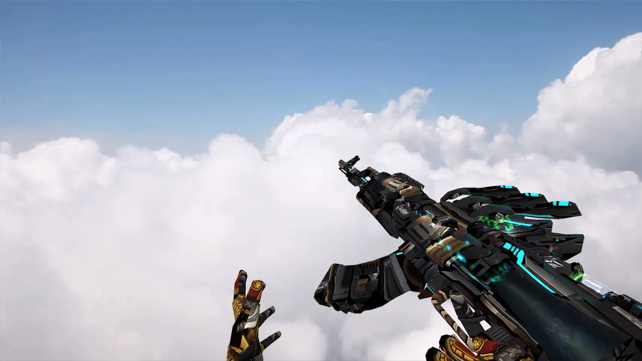 Скачать Модель AK-47 Black Paladin для CS 1.6 - Уникальный скин - Скриншот