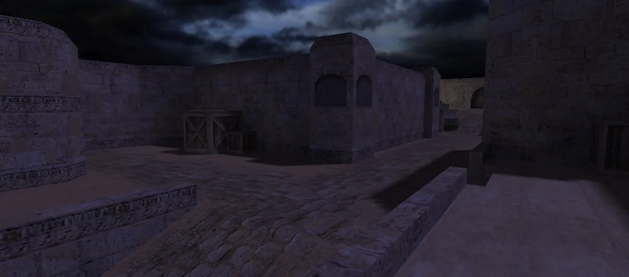 Скачать de_dust2x2_sks_night — ночная DE карта для CS 1.6: точки, раунды, .nav и оптимизация wpoly/epoly - Скриншот