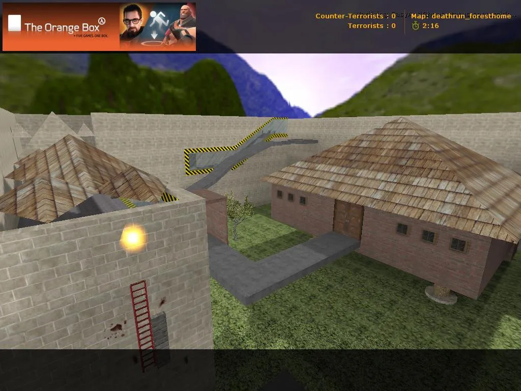 Скачать deathrun_foresthome для CS 1.6: карта Deathrun, точки, маршруты и настройки для сервера без риска - Скриншот