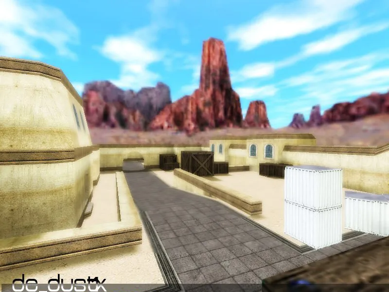 Скачать Карта de_dust1x для CS 1.6: точки, раунды, .nav и оптимизация wpoly/epoly - Скриншот