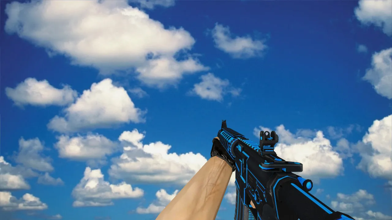 Скачать Модель «M4A4 Plasmax» v_m4a1p для CS 1.6: анимация осмотра, звуки, качество текстур - Скриншот