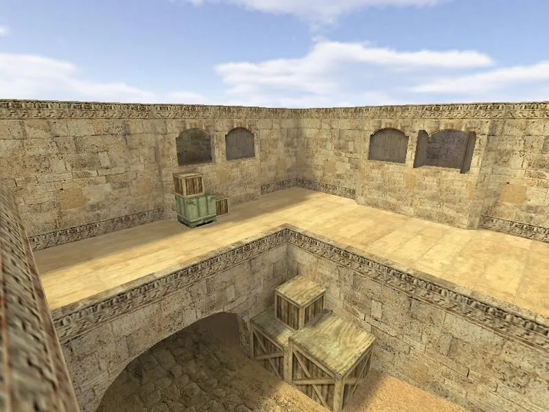 Скачать Карта de_dust2x2_unlimited для CS 1.6: баланс сторон, точки, .nav для ботов и оптимизация wpoly/epoly - Скриншот