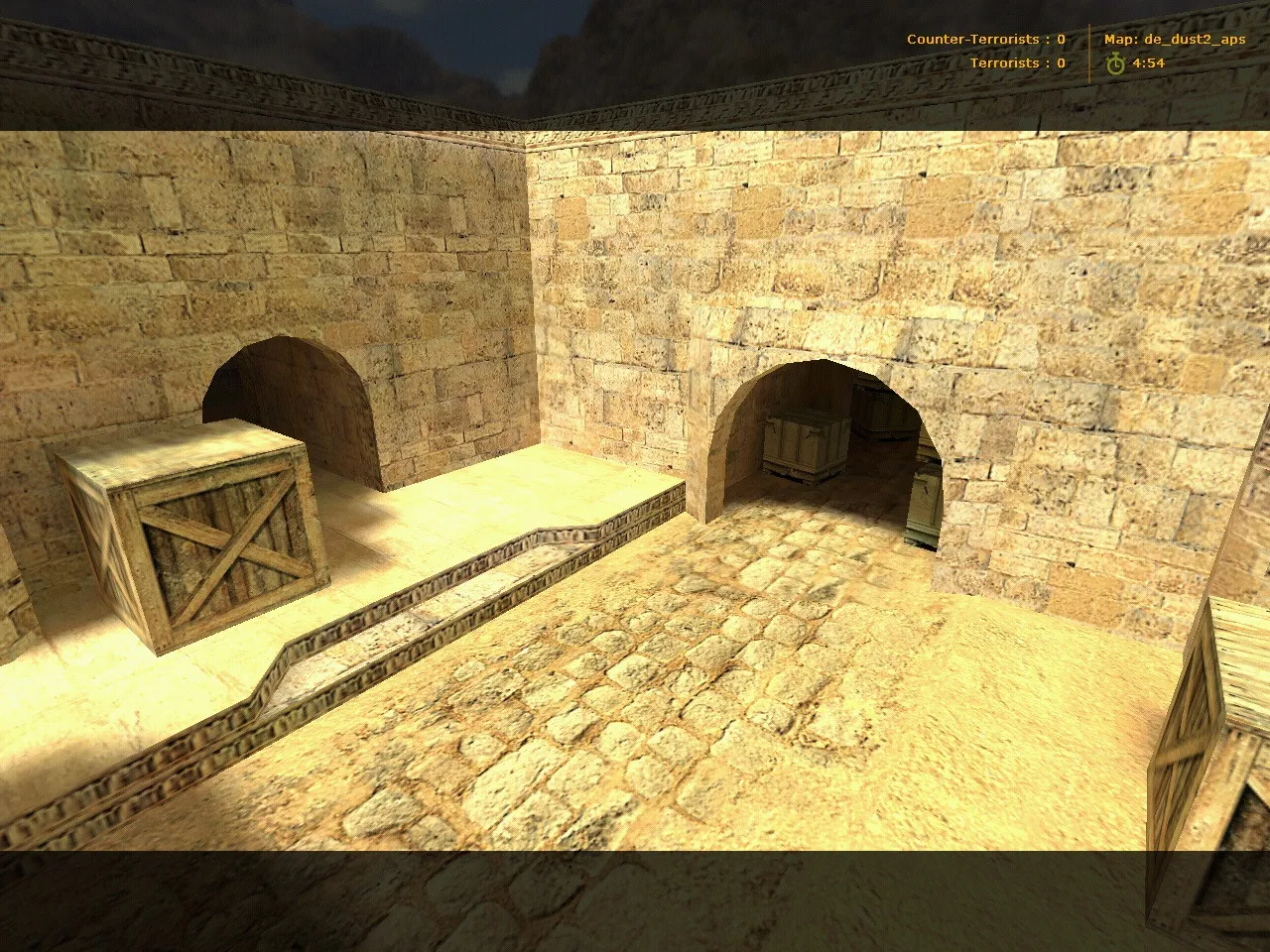 Скачать de_dust2_aps — DE карта для CS 1.6: тактика за CT/T, .nav для ботов, оптимизация wpoly/epoly - Скриншот