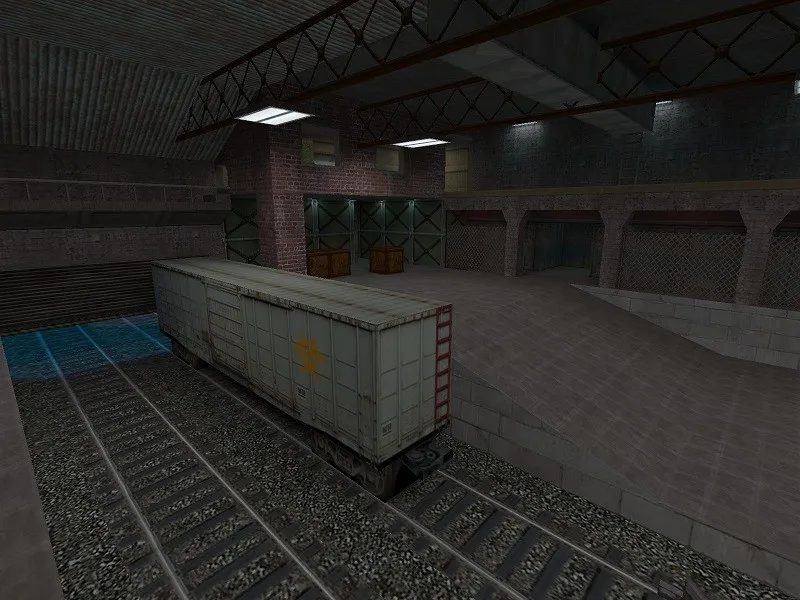 Скачать Карта de_train_assault для CS 1.6 - Тактическое сражение в поезде - Скриншот