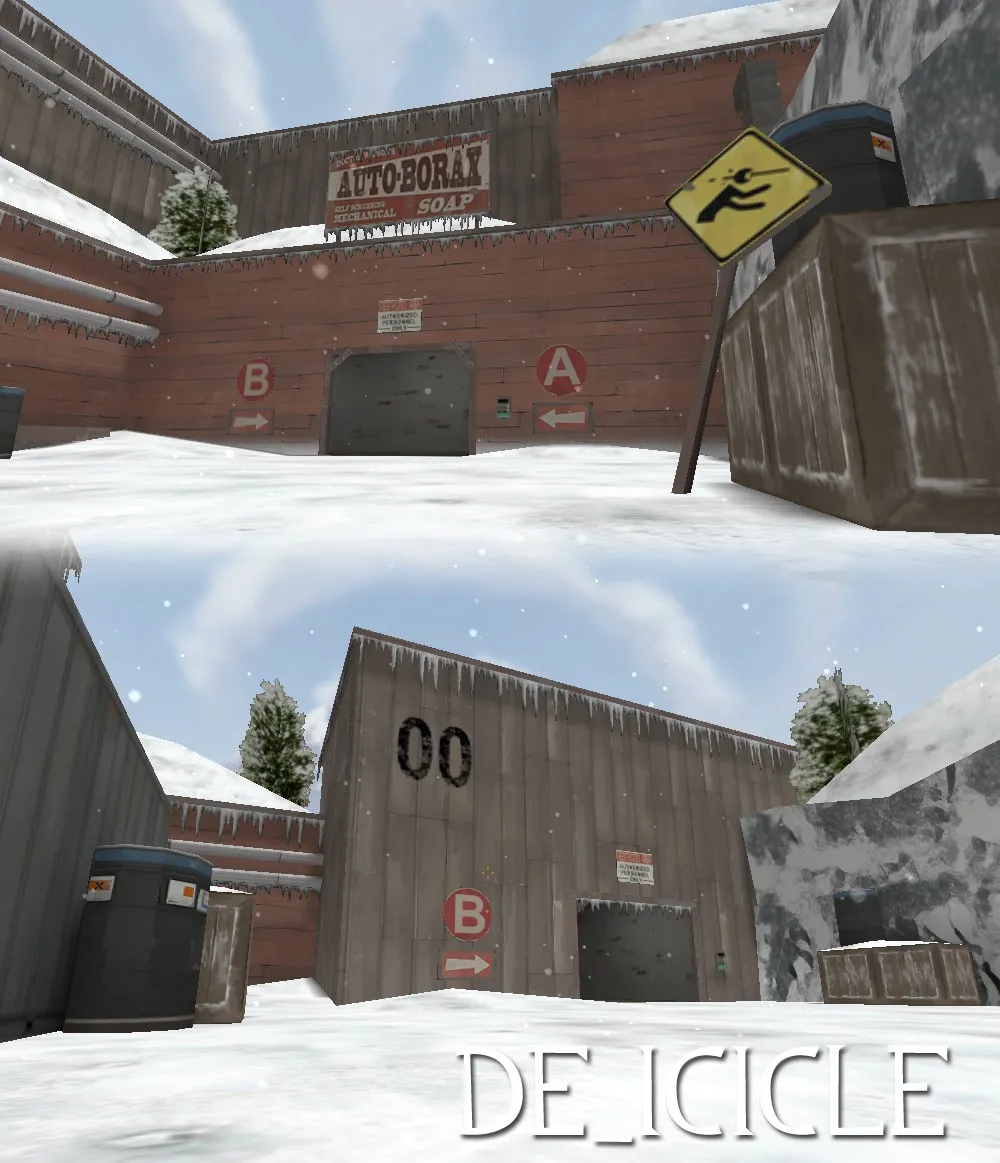 Скачать Карта de_icicle для CS 1.6 - Тактики и особенности - Скриншот