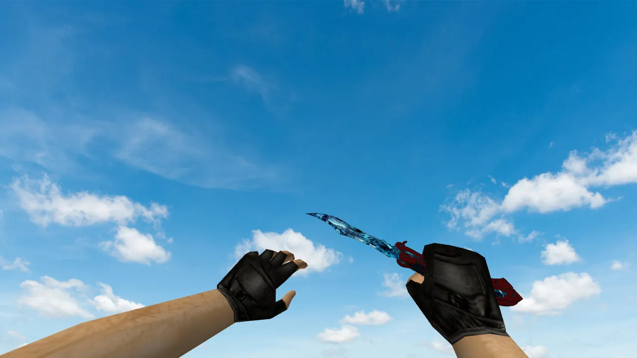 Скачать Модель v_knife Butterfly Knife Song of Ice для CS 1.6: звуки, анимация осмотра, качество текстур и настройка - Скриншот