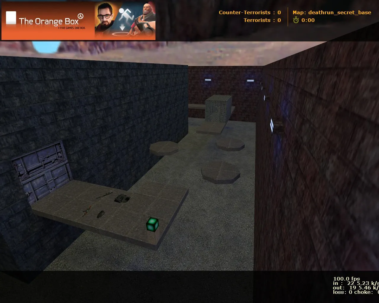 deathrun_secret_base для CS 1.6: секретная база, раунды на ловушки и тактика для CT/T — скриншот 6
