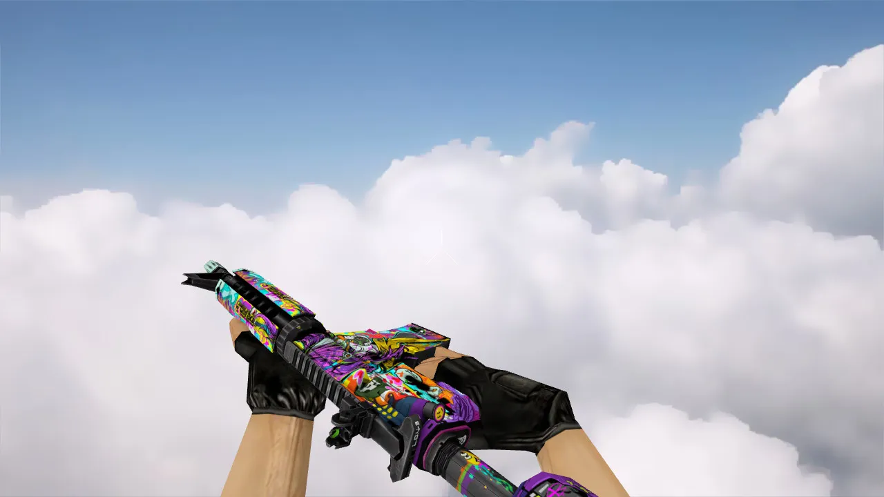 Скачать M4A4 | В живом цвете (In Living Color) для CS 1.6 — v_/p_/w_ модель, звук выстрела, анимация осмотра - Скриншот