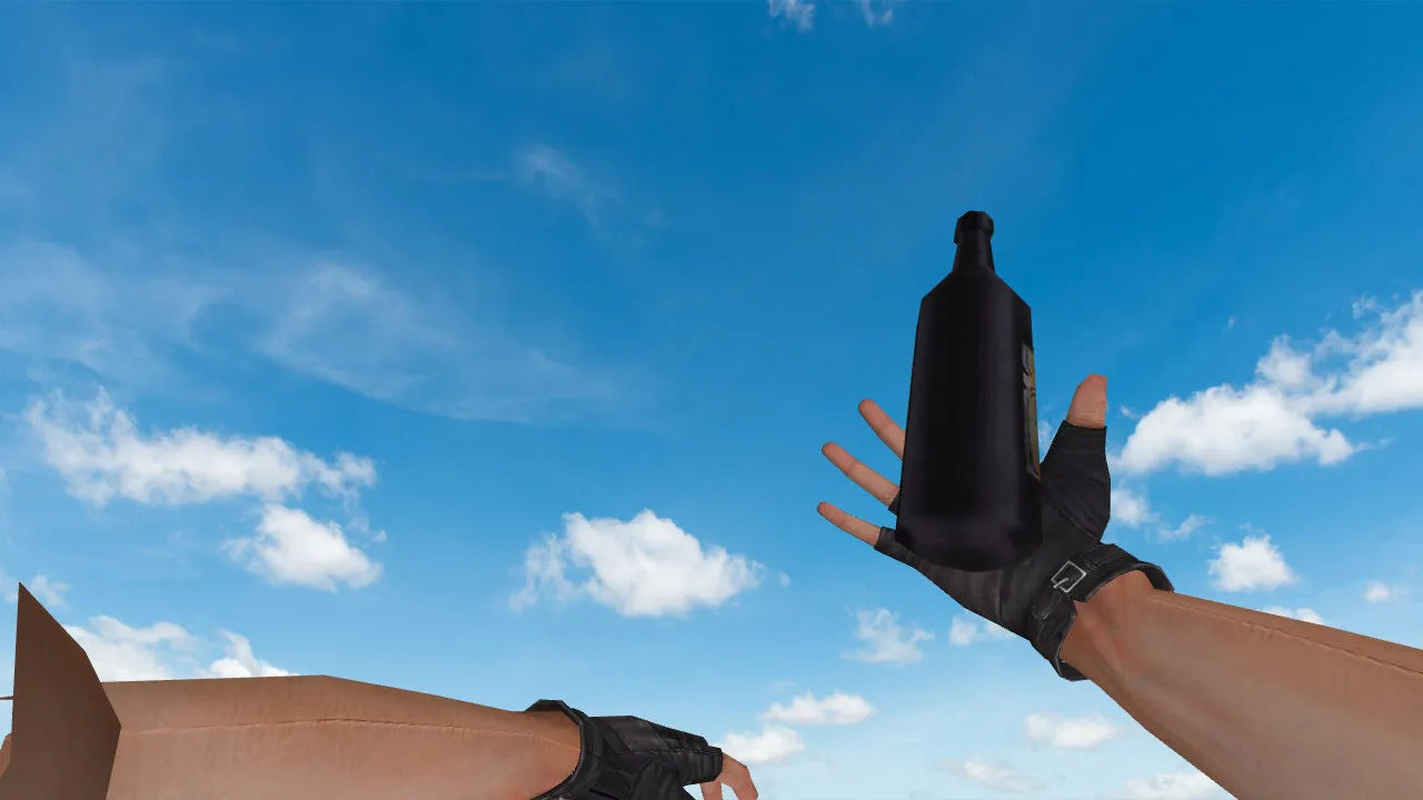 Скачать Модель «Bottle Grenade» для CS 1.6: v_ p_ w_ файлы, звуки, осмотр и текстуры гранаты - Скриншот