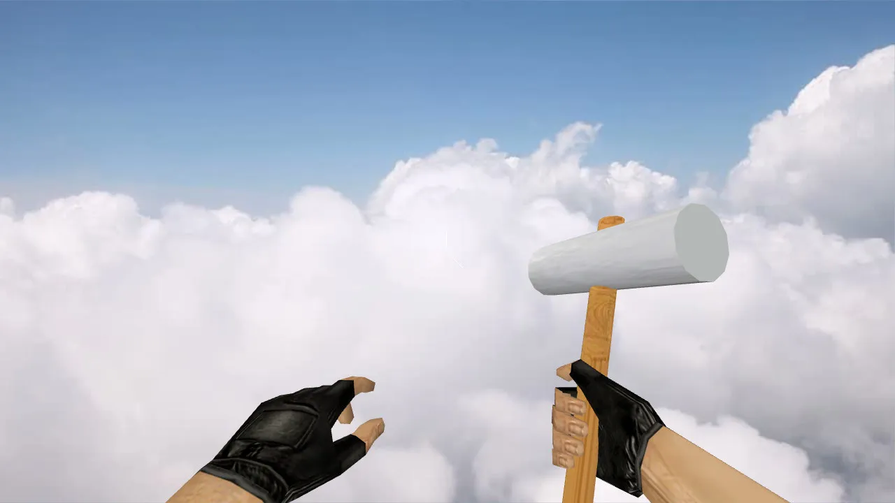Скачать Модель ножа GreenPlayer's Hammer для CS 1.6: v_ и p_ модели, звуки, анимация, качество текстур - Скриншот