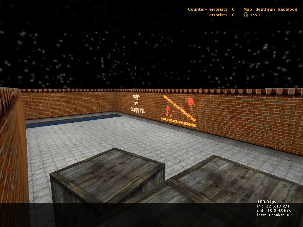Скачать deathrun_badblood для CS 1.6: тактика за Т и КТ, точки, .nav и оптимизация карты - Скриншот