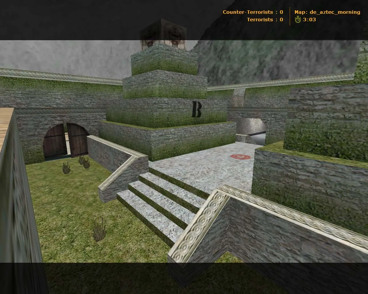 Скачать Карта de_aztec_morning для CS 1.6: тактика за А/В, точки, .nav, оптимизация wpoly/epoly и советы по настройке - Скриншот