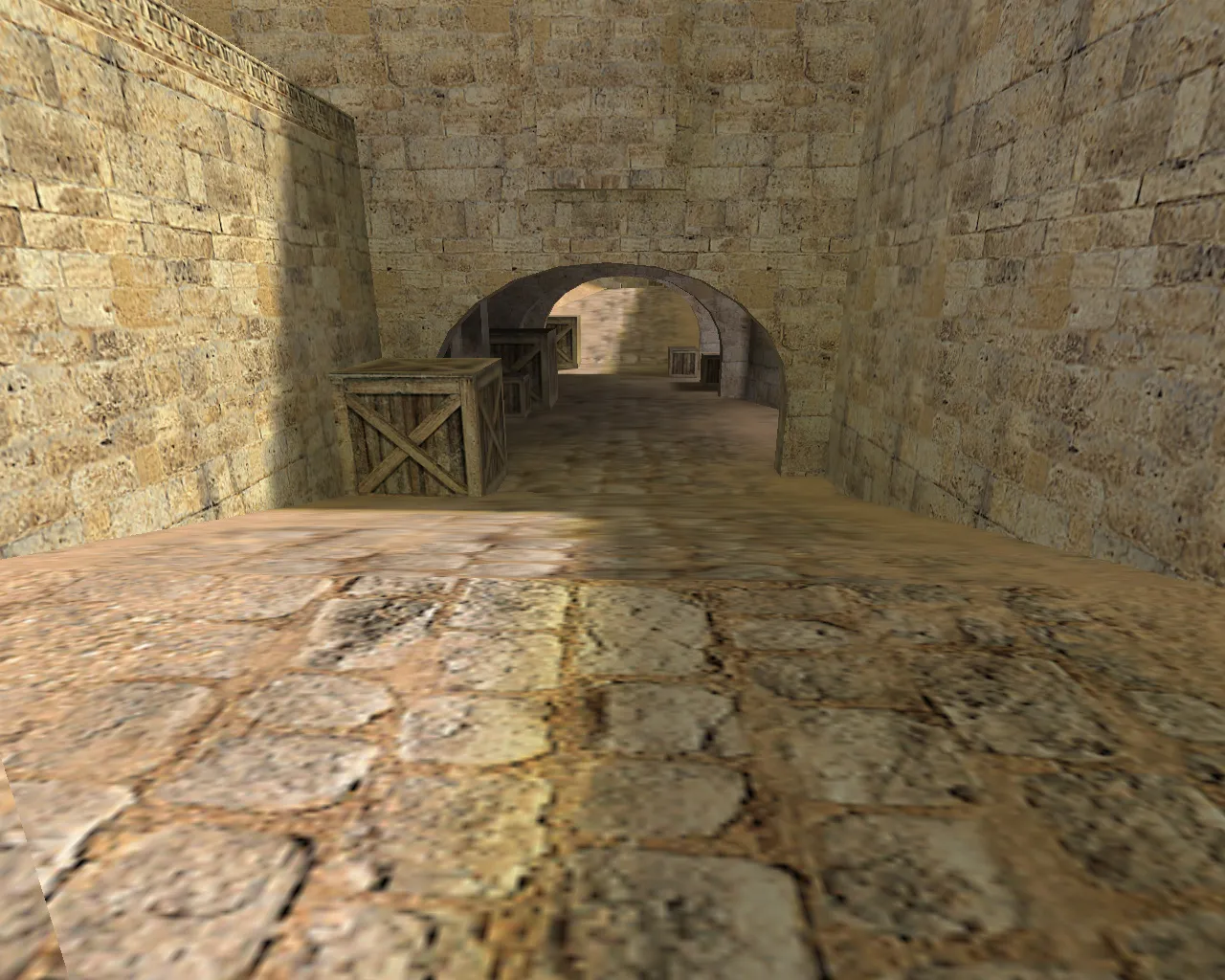 Скачать Карта de_dust2002 для CS 1.6: тактика за Т и КТ, оптимизация wpoly/epoly, боты через .nav - Скриншот