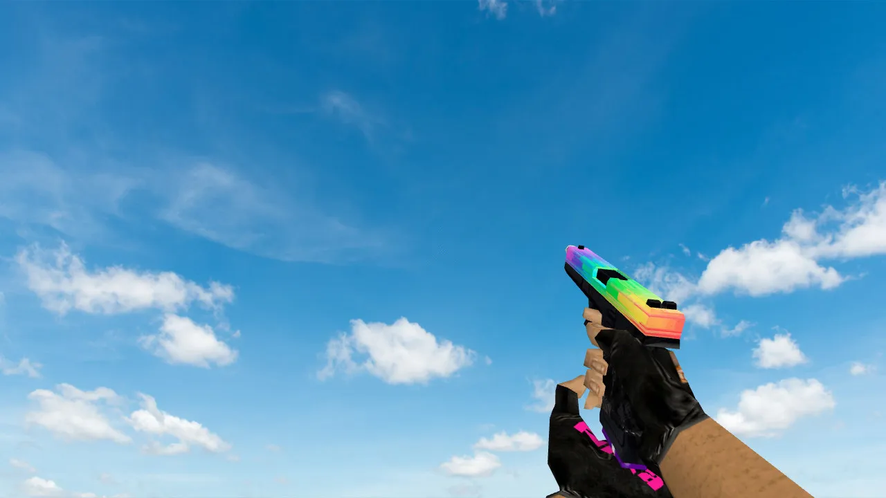 Скачать Модель «Default Glock Glitchy Rainbow» для CS 1.6 - Оружие - Скриншот