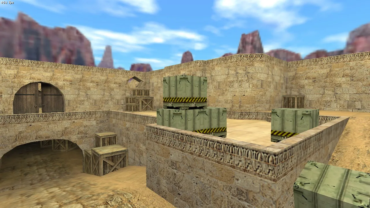 Скачать Карта de_dust2_remix2020 для CS 1.6: тактика, баланс сторон, .nav и оптимизация wpoly/epoly - Скриншот