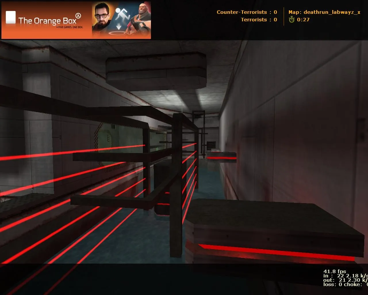 Скачать deathrun_labwayz_x для CS 1.6: карта Deathrun, точки за команду, .nav для ботов и оптимизация - Скриншот