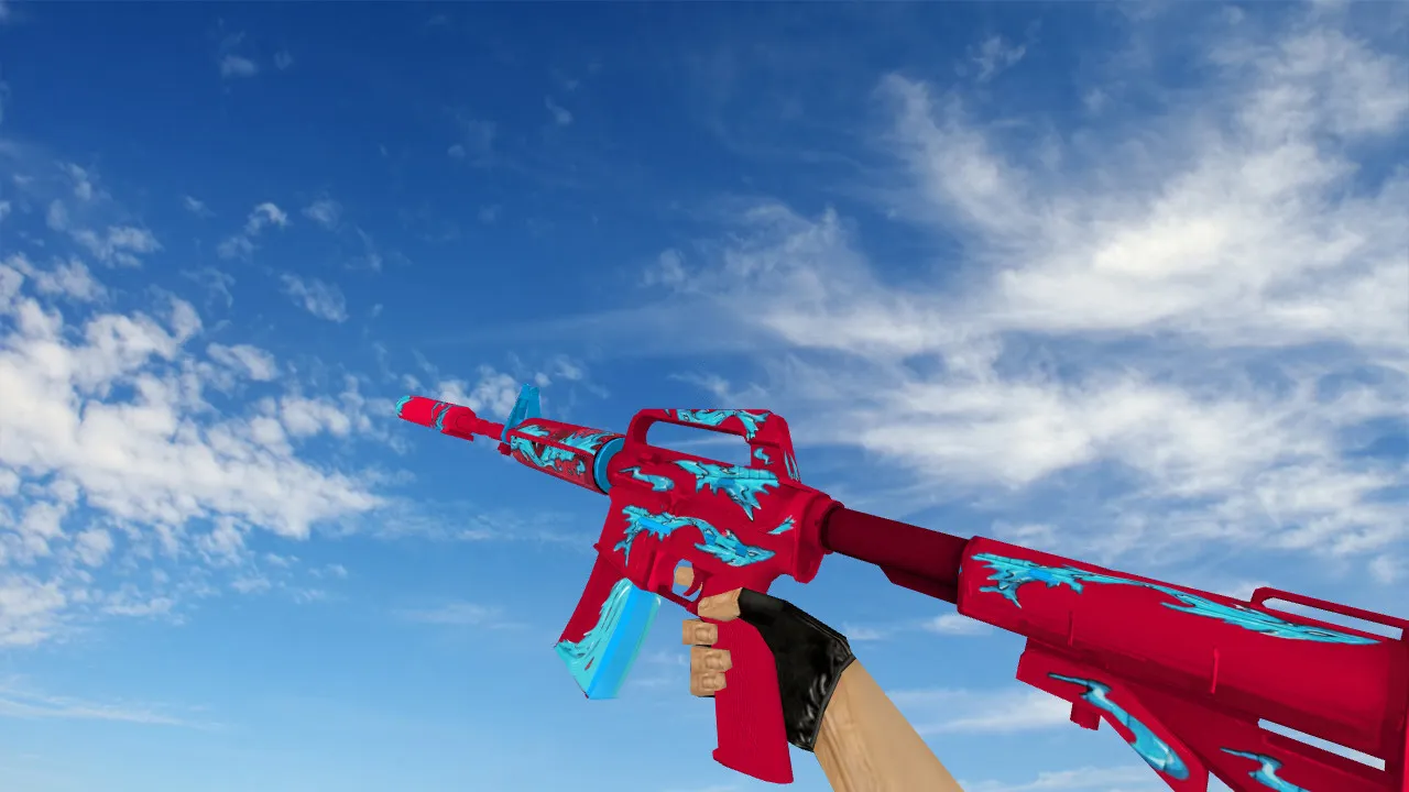 Скачать Модель M4A1 «Дух воды» v_ p_ w_ для CS 1.6: звуки, анимация осмотра, текстуры и настройка - Скриншот