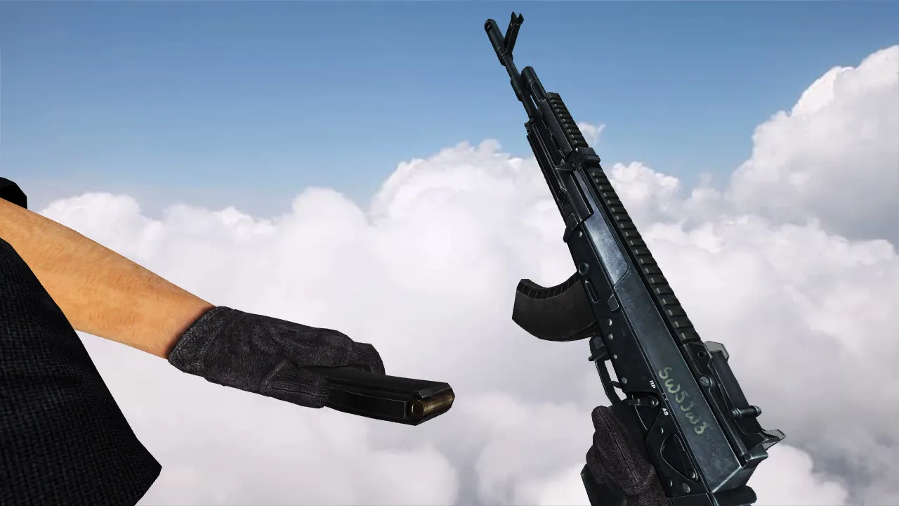 Скачать Модель «Izmash AK12» для CS 1.6: v_ и p_ модели, звуки, анимация осмотра, текстуры - Скриншот