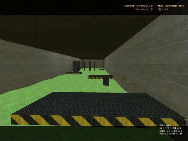 Скачать deathrun_fsr для CS 1.6: карта Deathrun, раунды, точки, .nav, оптимизация для плавной игры - Скриншот