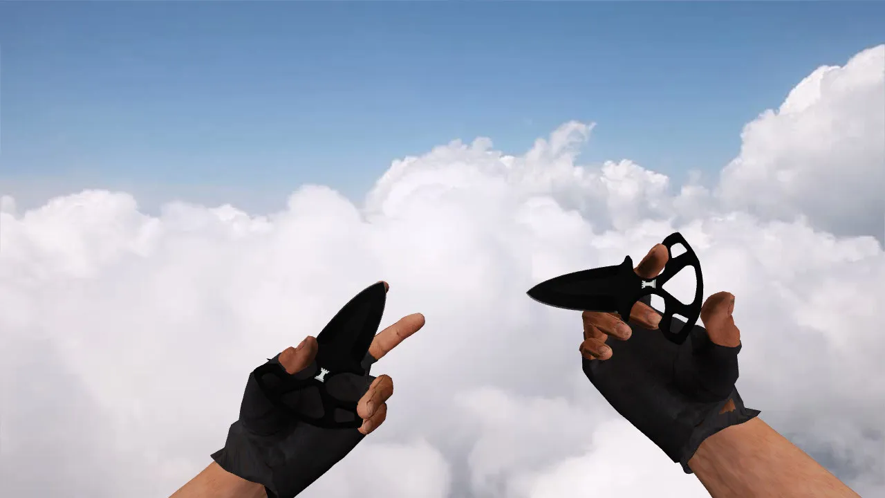Скачать Модель «Shadow Daggers Black» (v_knife, p_knife, w_knife) для CS 1.6: звуки, анимации осмотра и текстуры - Скриншот