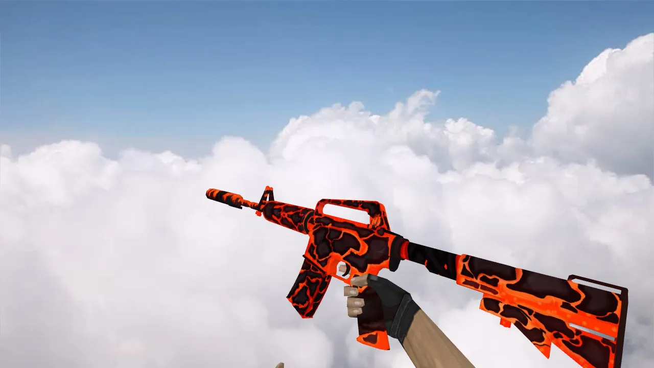 Скачать Модель M4A1 Magma Strike для CS 1.6: v_, p_, w_ файлы, звуки, анимация осмотра и качество текстур - Скриншот