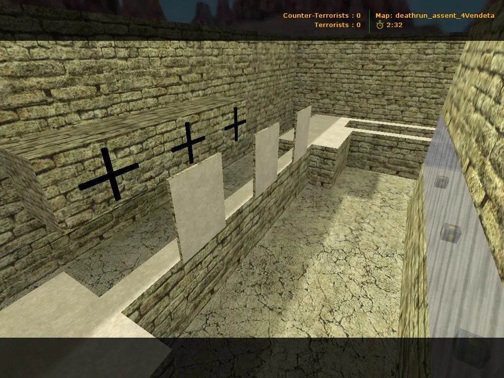 Скачать Карта deathrun_assent_4vendeta для CS 1.6: баланс сторон, точки, .nav и оптимизация - Скриншот