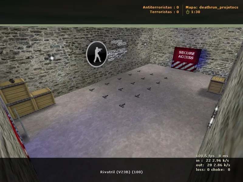 Скачать deathrun_projetocs для CS 1.6: локации, точки, .nav и баланс сторон без вирусов - Скриншот