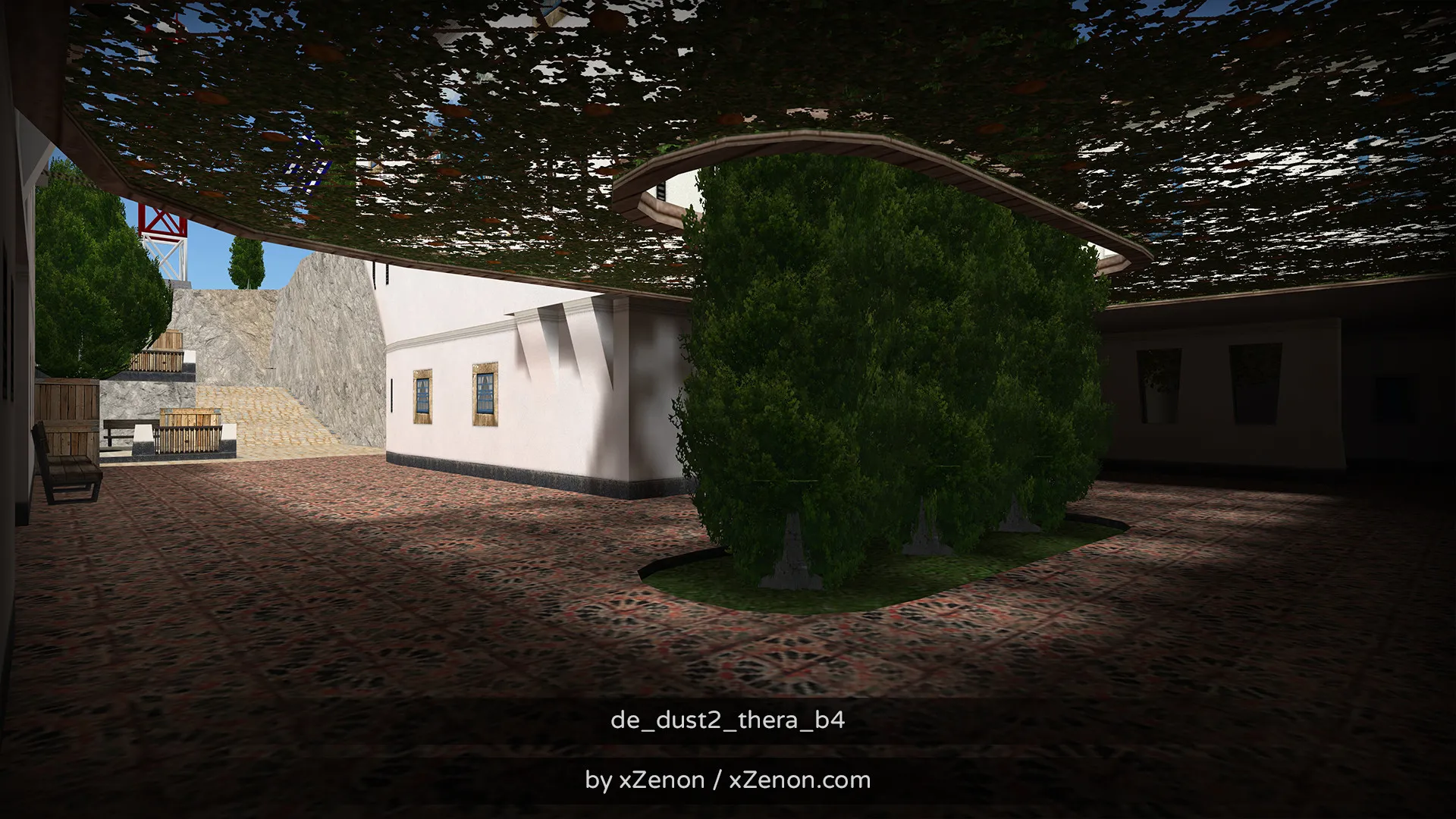 Карта de_dust2_thera_b3 для CS 1.6: тактика за CT и T, точки, маршруты, боты (.nav), оптимизация — скриншот 14