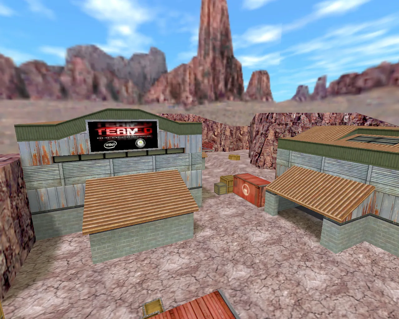 Скачать Карта 3d_aim_nuke для CS 1.6: тренировка прицела, точки спавна, навигация для ботов и оптимизация - Скриншот