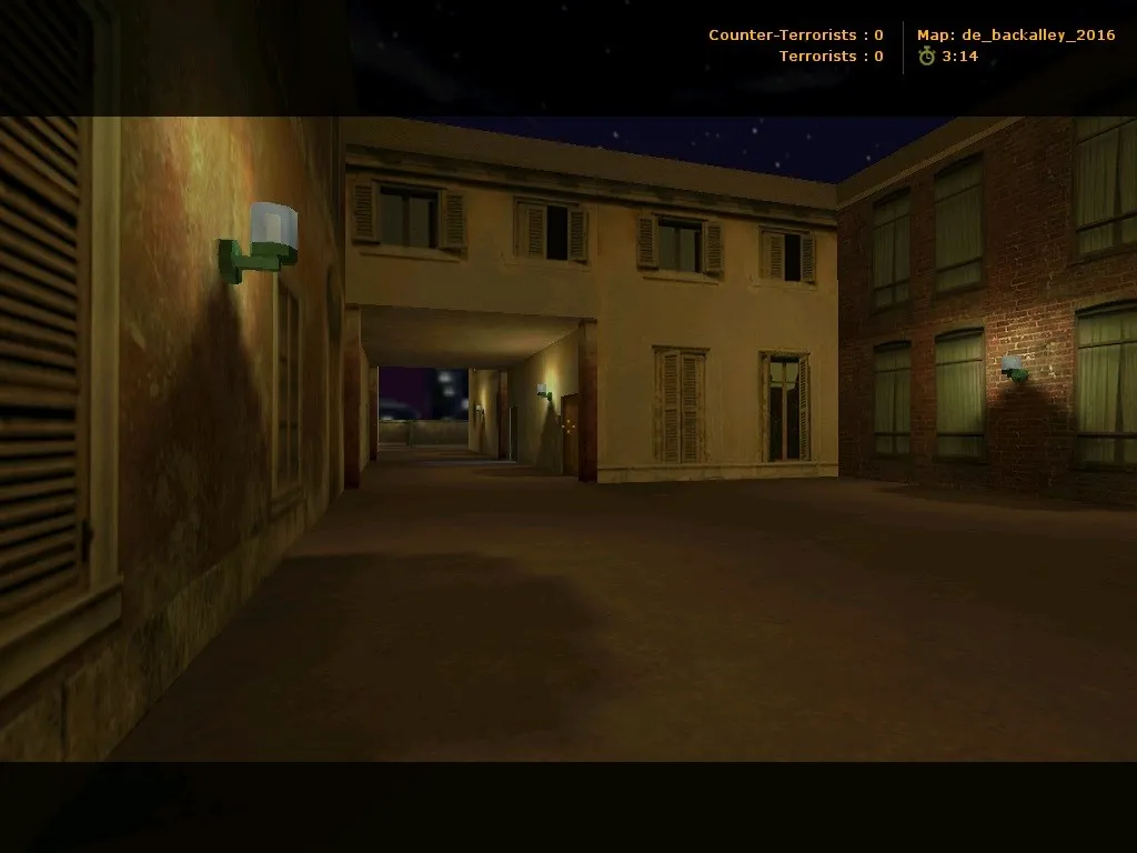 Скачать de_backalley_2016 — карта для CS 1.6: тактика на плэнт и ротации, .nav для ботов, оптимизация wpoly/epoly - Скриншот
