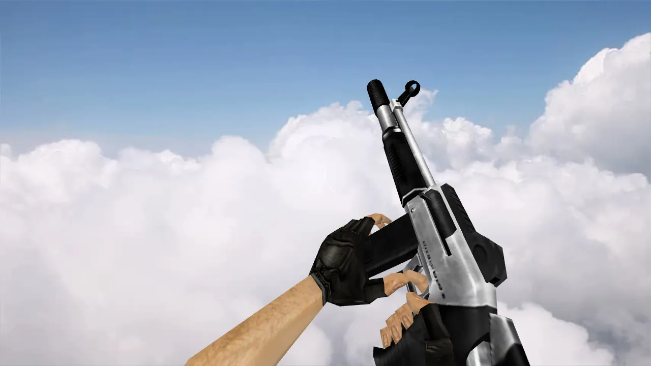 Скачать Модель v_ak47 «Handheld Laser Cannon» для CS 1.6: p_ak47, w_ak47, звуки, анимация осмотра и качество текстур - Скриншот