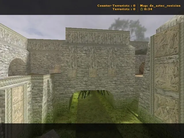 Скачать de_aztec_revision для CS 1.6: баланс сторон, точки, .nav для ботов и оптимизация карты - Скриншот