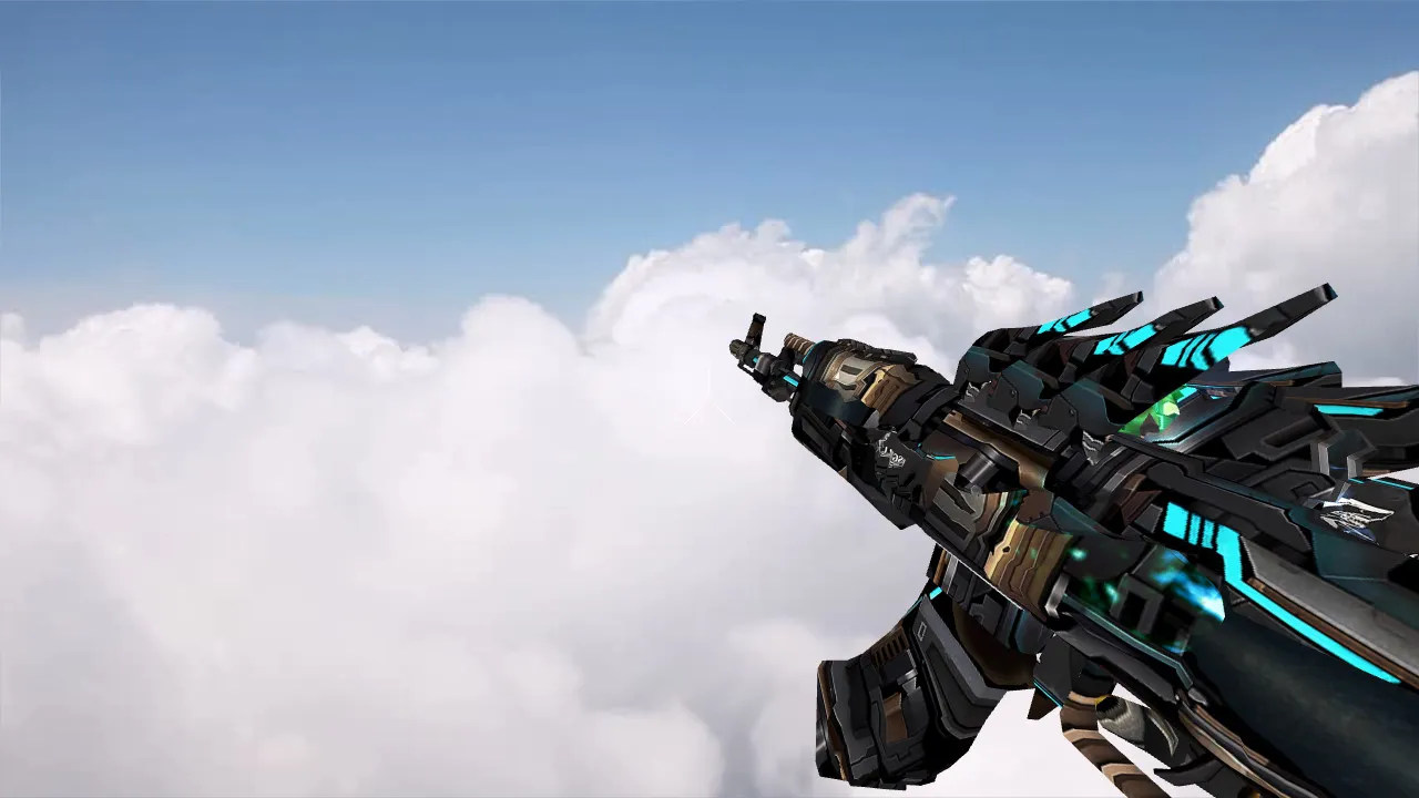 Скачать Модель AK-47 Black Paladin для CS 1.6 - Уникальный скин - Скриншот
