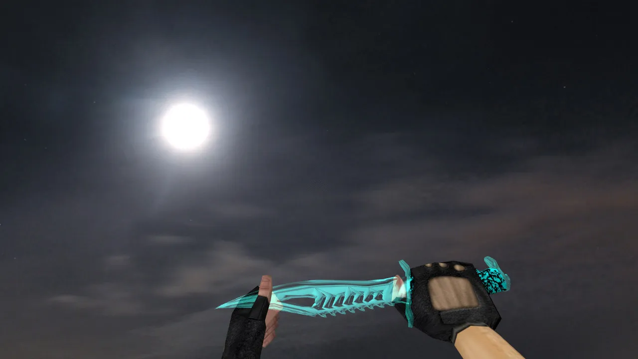 Скачать Модель «Nautilus Knife Aqua» v_ p_ w_ для CS 1.6: звуки, анимация осмотра и текстуры - Скриншот