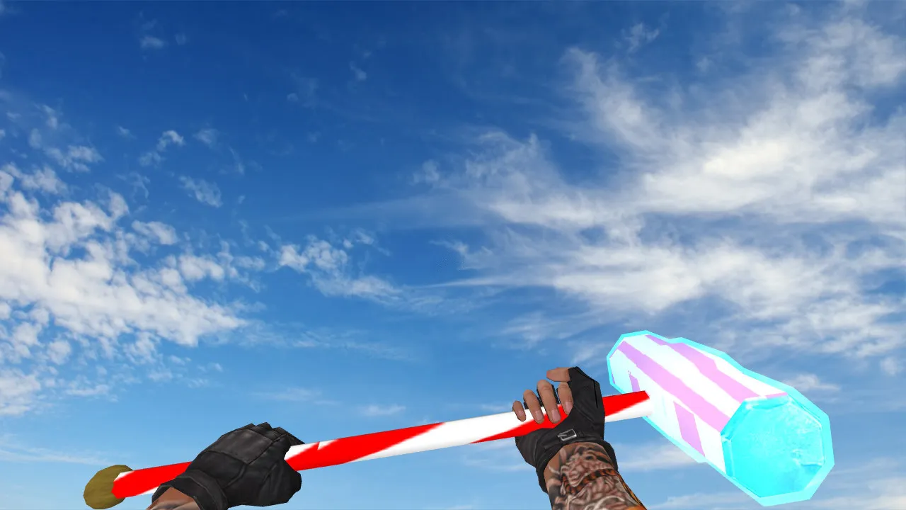 Скачать Модель ножа «Hammer Candy» v_ модели для CS 1.6: звуки, анимация осмотра, текстуры и четкость в игре - Скриншот