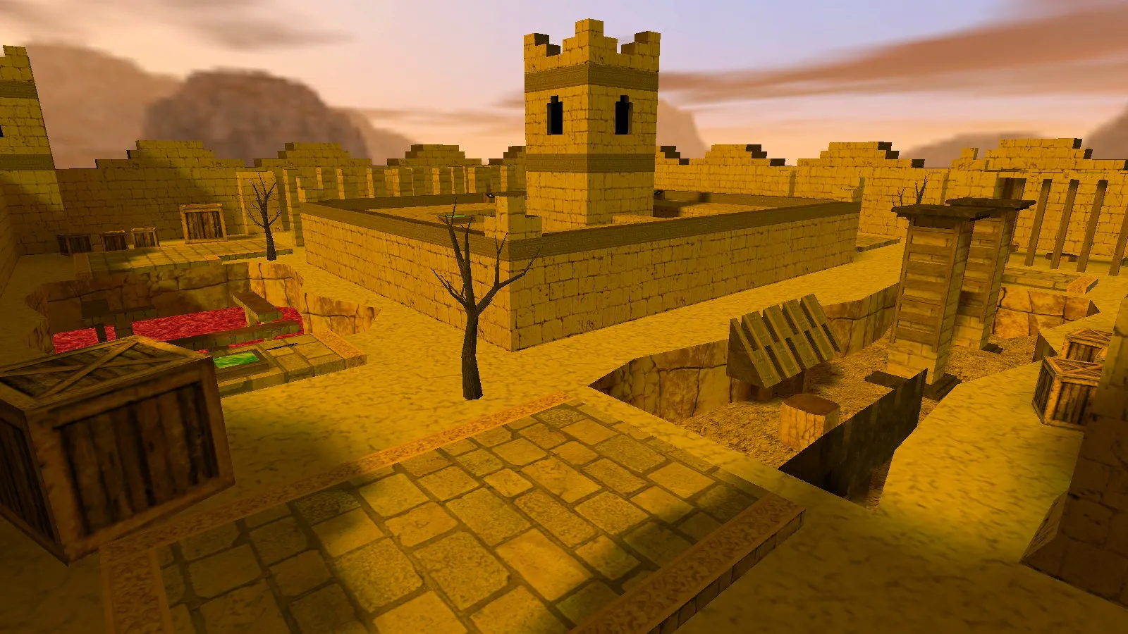 Скачать deathrun_stronghold_beta1 для CS 1.6: точки, ловушки, .nav и оптимизация карты - Скриншот