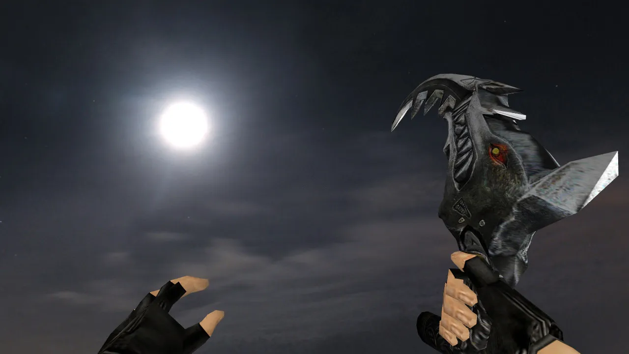 Скачать Модель ножа «Blackshot Wolf Fang» v_ knife для CS 1.6: p_ и w_ версии, звуки, анимация осмотра, текстуры - Скриншот