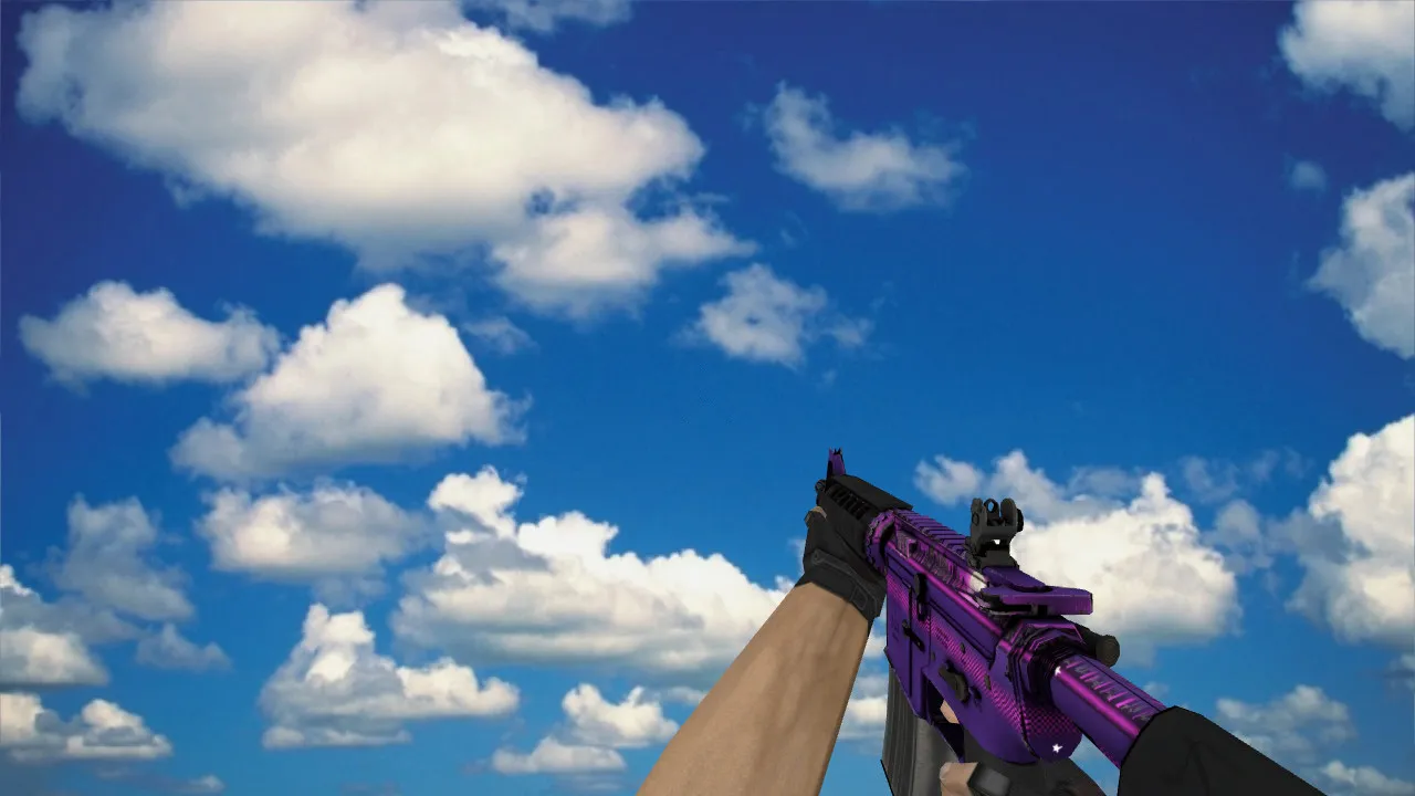Скачать Модель M4A4 «Лунная ночь» v_ p_ w_ для CS 1.6: звуки, анимация осмотра, текстуры и настройка - Скриншот