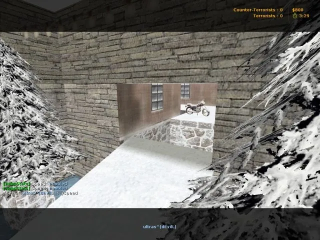 Скачать deathrun_alleywinter для CS 1.6: тактики за Т/КТ, точки, навигация ботов и оптимизация карты - Скриншот