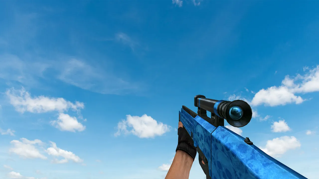 Скачать Модель HK G11 Default Blue Skull для CS 1.6 - Уникальный стиль и качество - Скриншот