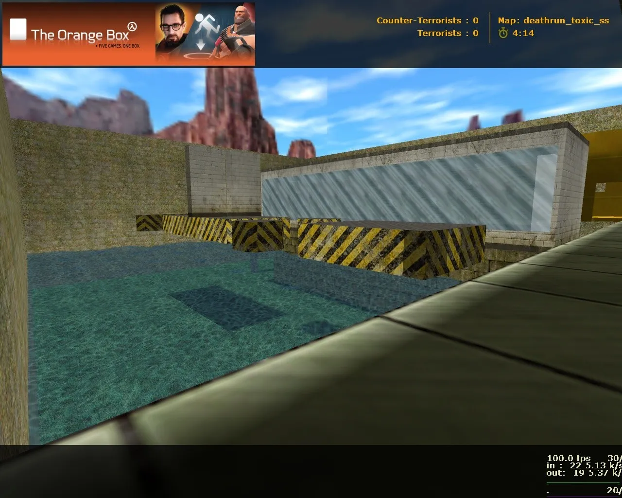 Скачать deathrun_toxic_ss для CS 1.6: тактика за TR/CT, боты через .nav, оптимизация карты и настройки игры - Скриншот