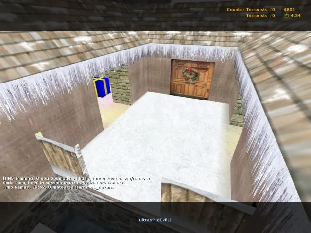 Скачать deathrun_alleywinter для CS 1.6: тактики за Т/КТ, точки, навигация ботов и оптимизация карты - Скриншот