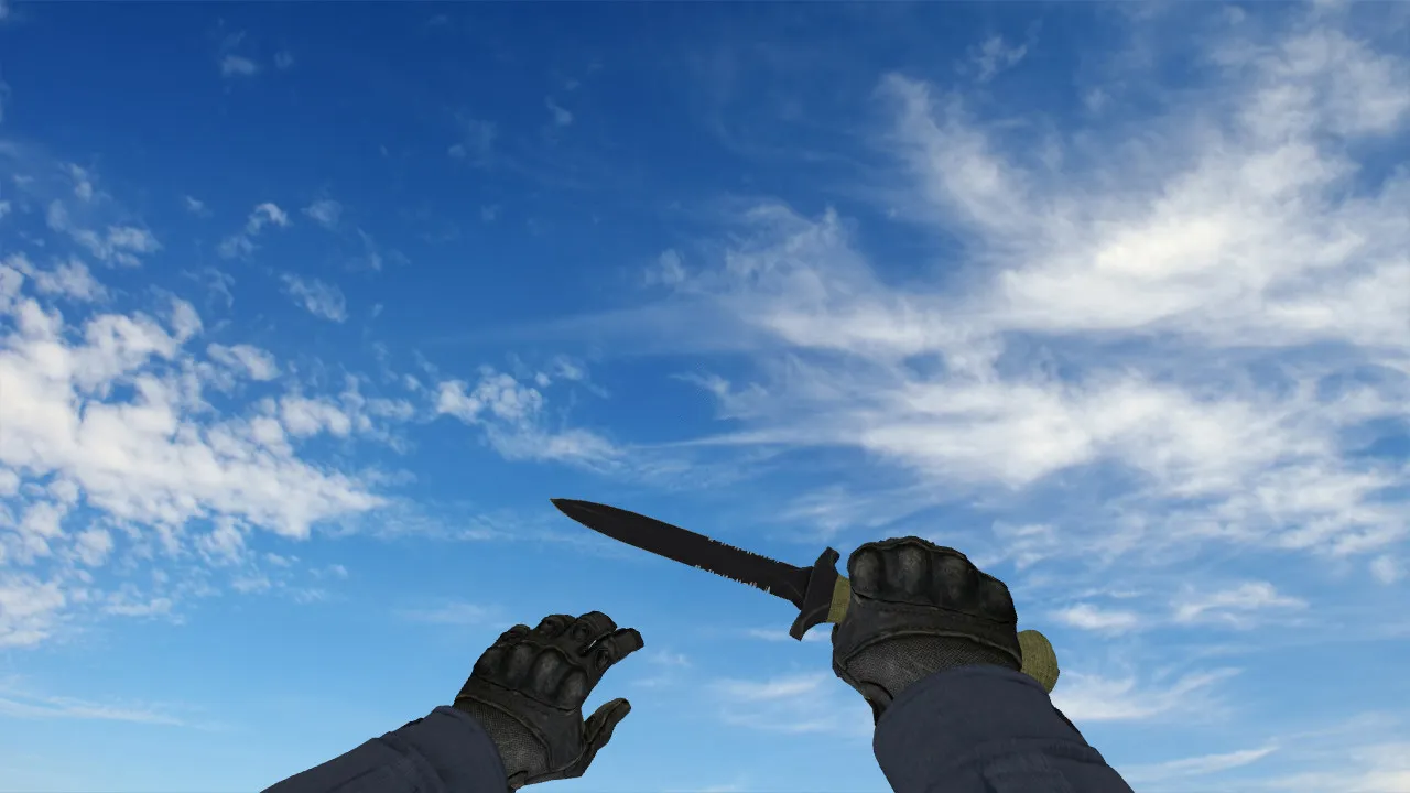 Скачать Default CSGO CT Knife (v_ / p_ / w_) для CS 1.6: нож CT, звуки, анимация осмотра и текстуры - Скриншот