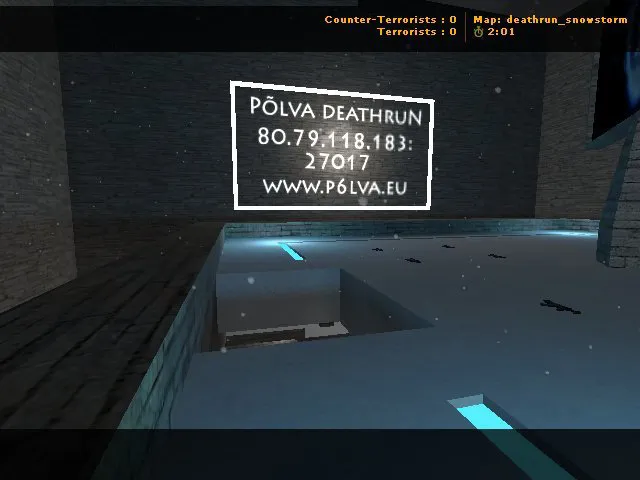 Скачать deathrun_snowstorm для CS 1.6: карта, точки для трюков, .nav для ботов и оптимизация - Скриншот