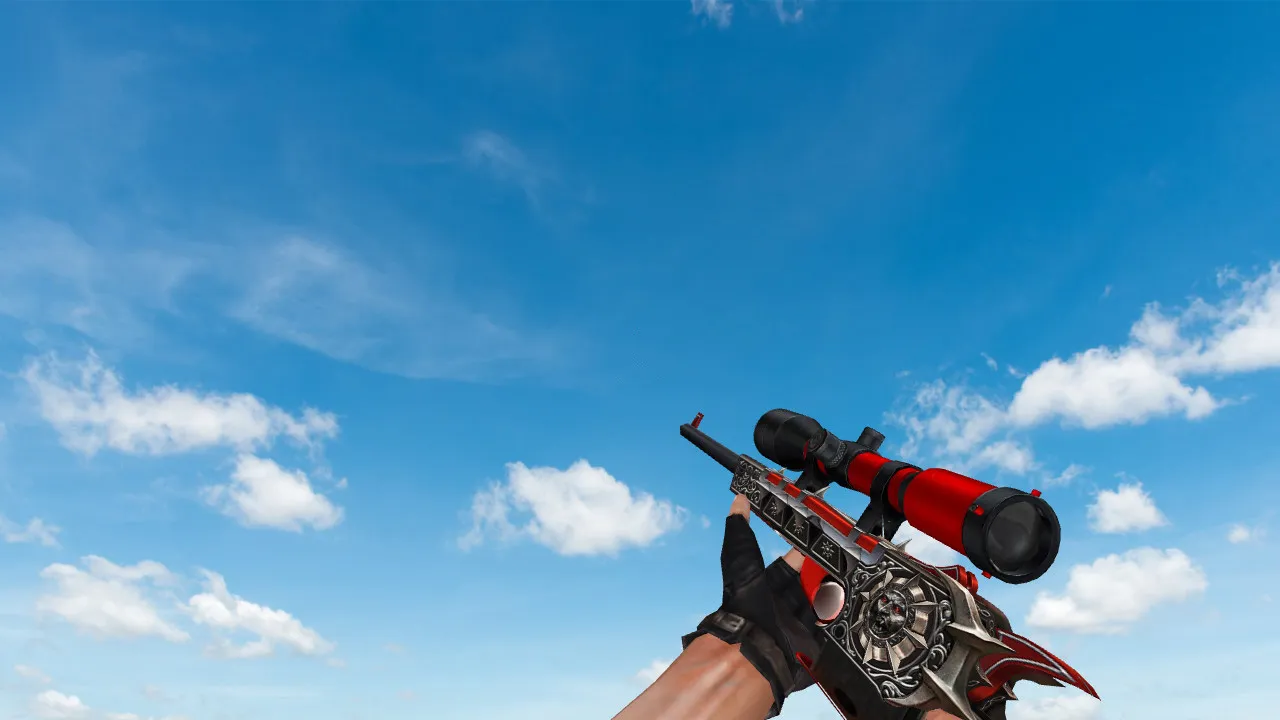 Скачать Модель AWP Blood Hunter для CS 1.6 - Оружие с уникальным дизайном - Скриншот