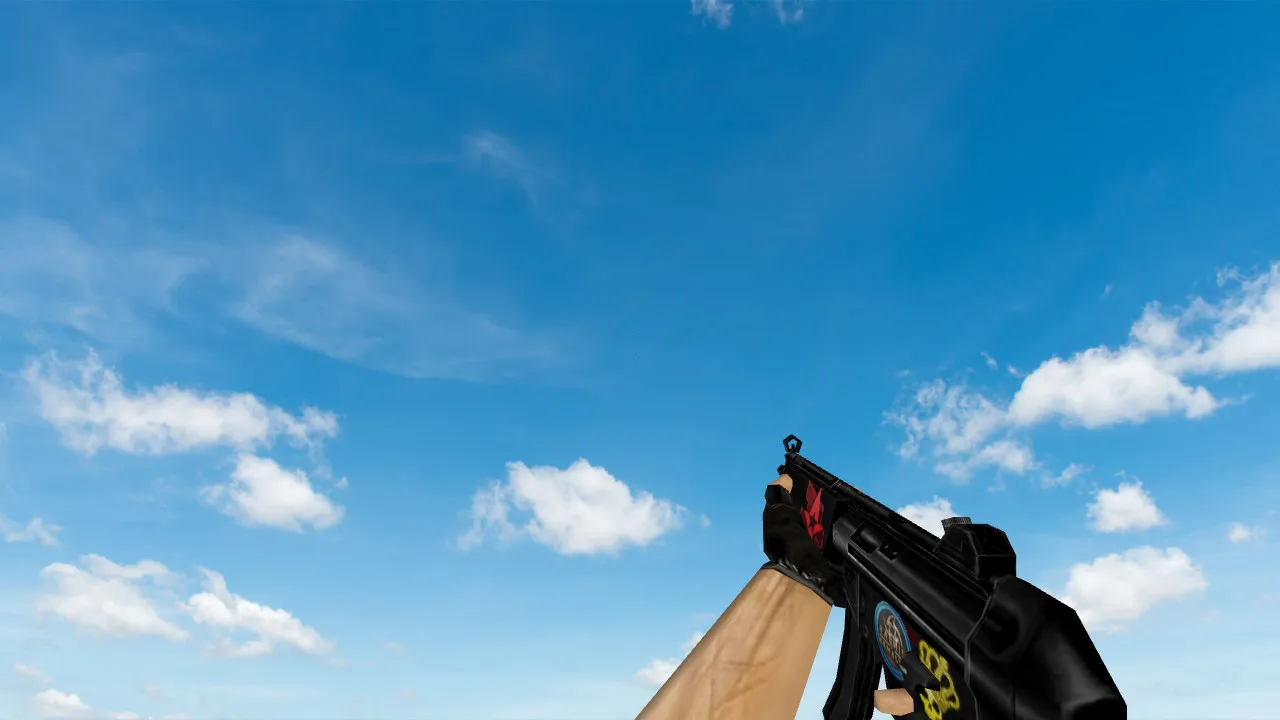 Скачать Модель «Default MP5 w/ stickers» для CS 1.6 - Качественные текстуры и анимация - Скриншот